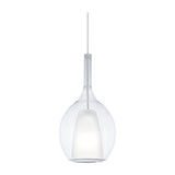 Kalique Raindrop Pendant Light 180mm - Chrome & Clear Glass