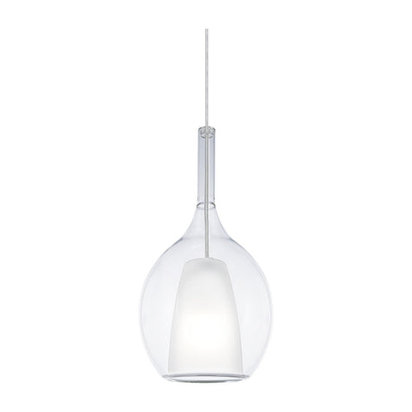 Kalique Raindrop Pendant Light 180mm - Chrome & Clear Glass
