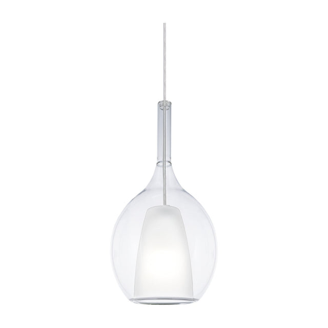 Kalique Raindrop Pendant Light 180mm - Chrome & Clear Glass