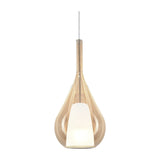 Kalique Teardrop Pendant Light 180mm - Chrome & Amber Glass