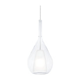 Kalique Teardrop Pendant Light 180mm - Chrome & Clear Glass