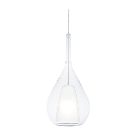 Kalique Teardrop Pendant Light 180mm - Chrome & Clear Glass