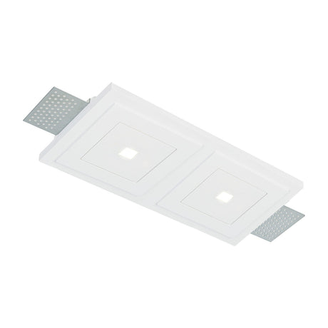 Zephyr Trimless Downlight 240mm Twin - White