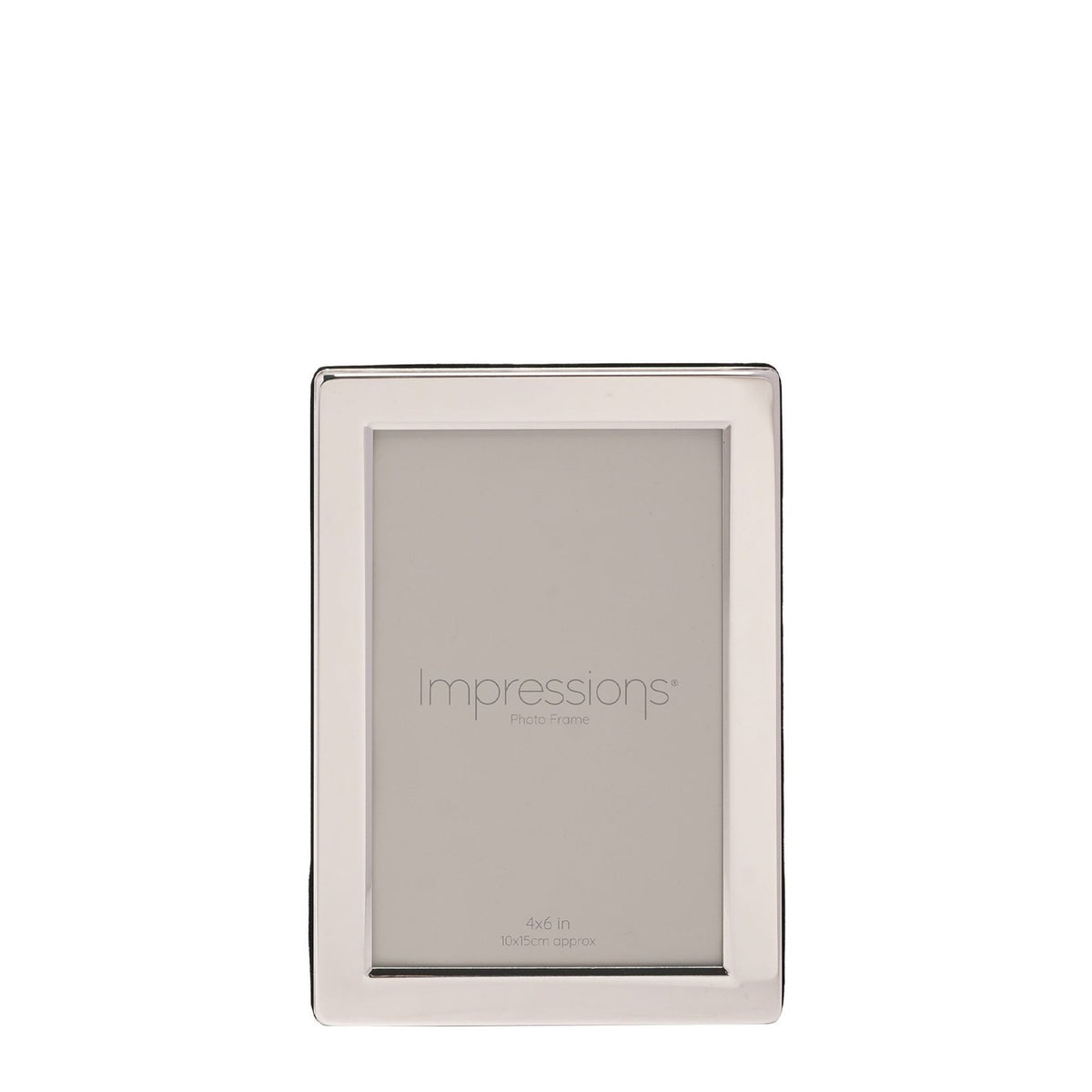 Flat Edge Silverplated Metal Photo Frame 6 x 4in - Silver