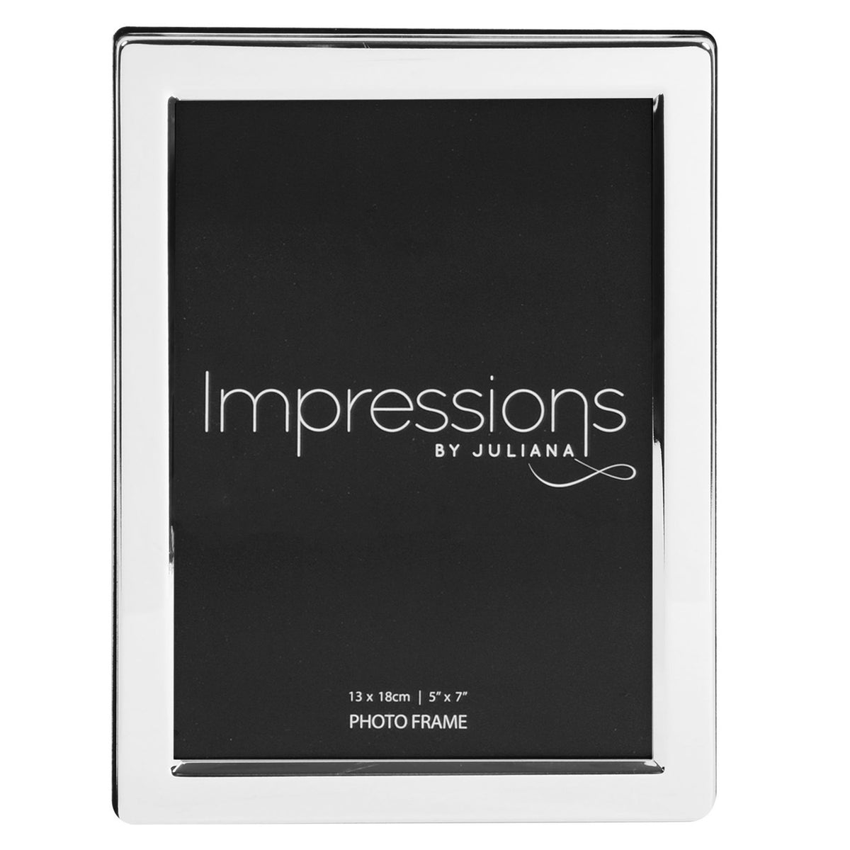 Flat Edge Silverplated Metal Photo Frame 7 x 5in - Silver