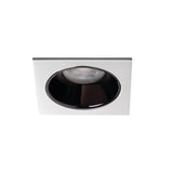 GU10 Recessed Downlight Square 10W max - Black/White 75mm cut-out