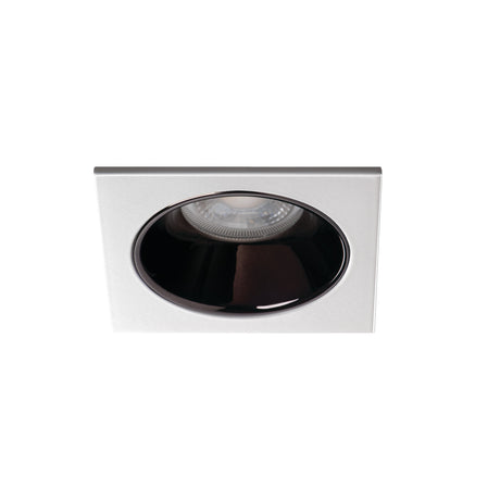 GU10 Recessed Downlight Square 10W max - Black/White 75mm cut-out