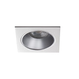 GU10 Recessed Downlight Square 75mm Cut-out - Silver / White