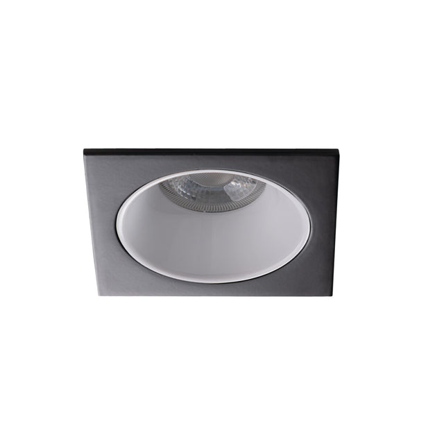 GU10 Square Recessed Downlight 75mm Cut-out 10W Max - White / Black