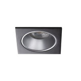 GU10 Recessed Downlight Square 75mm Cut-out IP20 10W Max - Silver / Black