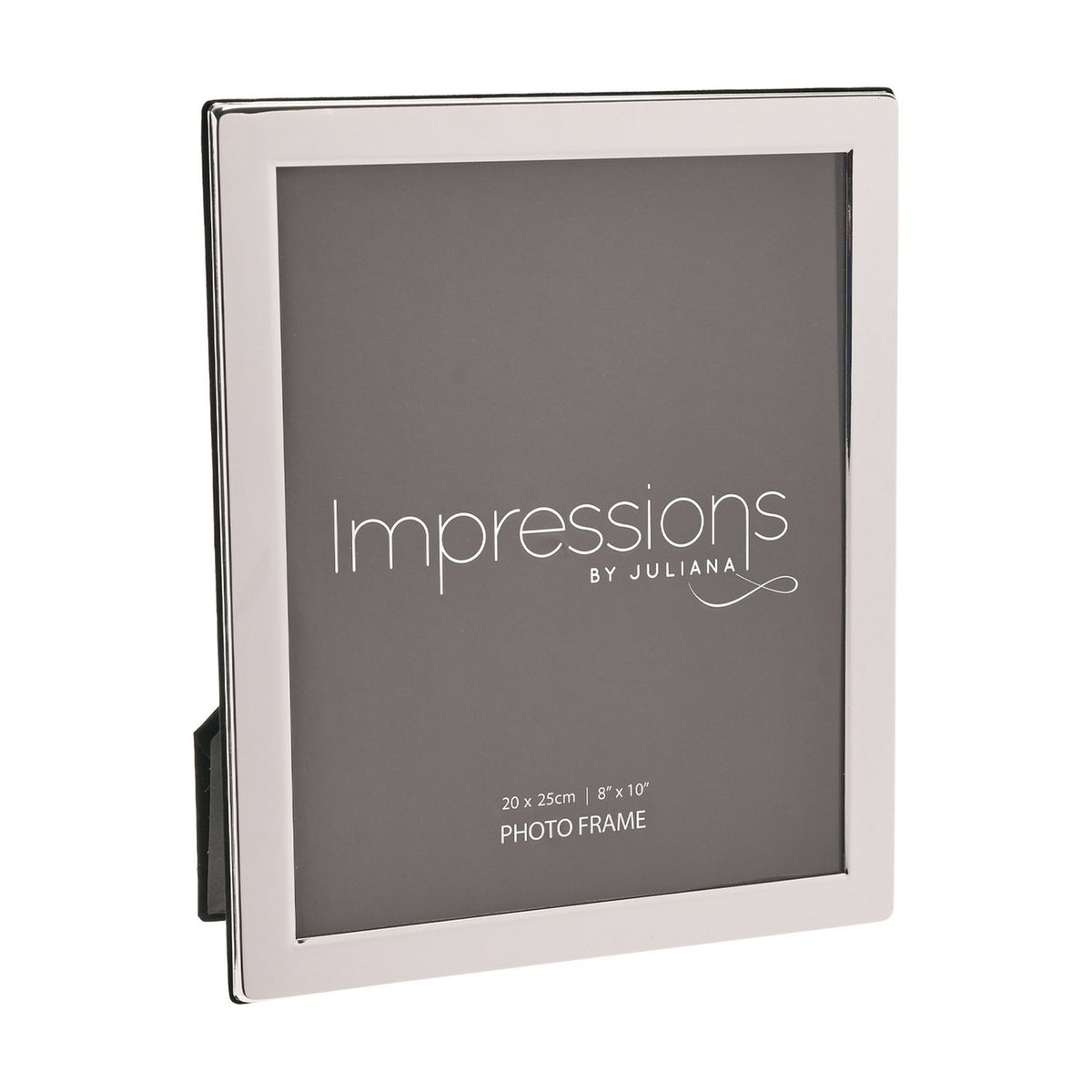 Flat Edge Silverplated Metal Photo Frame 10 x 8in - Silver