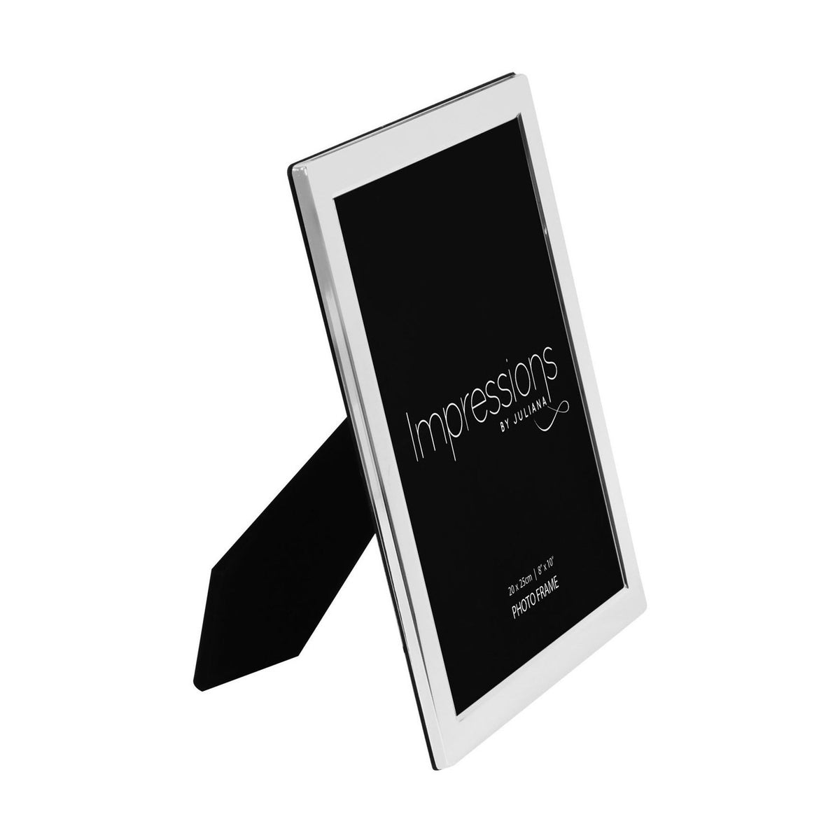 Flat Edge Silverplated Metal Photo Frame 10 x 8in - Silver