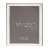 Flat Edge Silverplated Metal Photo Frame 10 x 8in - Silver