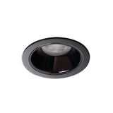 GU10 Recessed Downlight Round 75mm Cut-out 10W Max - Black IP20