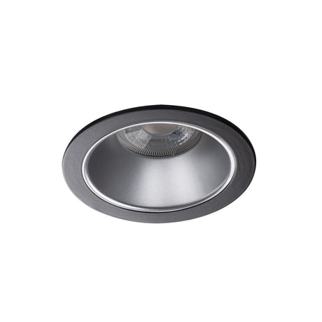 GU10 Recessed Downlight Round 10W Max - Silver / Black