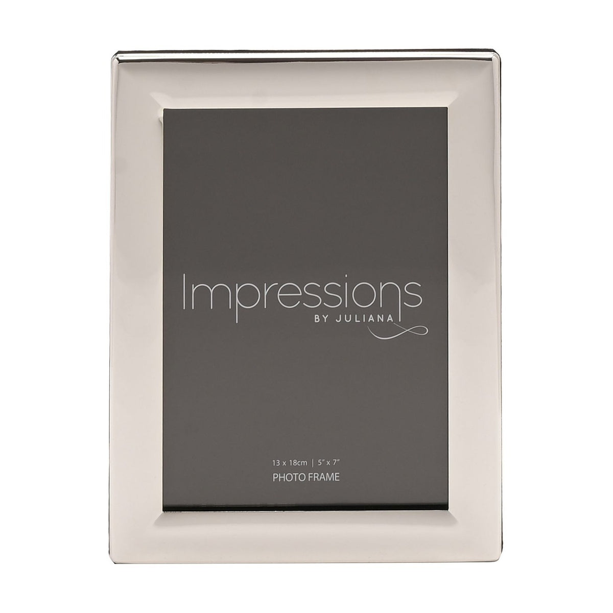 Curved Edge Silverplated Metal Photo Frame 7 x 5in - Silver