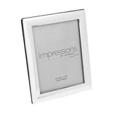 Curved Edge Silverplated Metal Photo Frame 8 x 6in - Silver