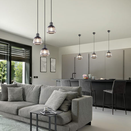 Tarifa Glass Pendant – Matt Black