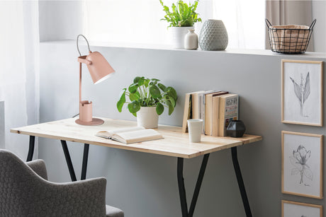 RAIBO 5W E27 Desk Lamp Adjustable Arm - Pink / Yellow