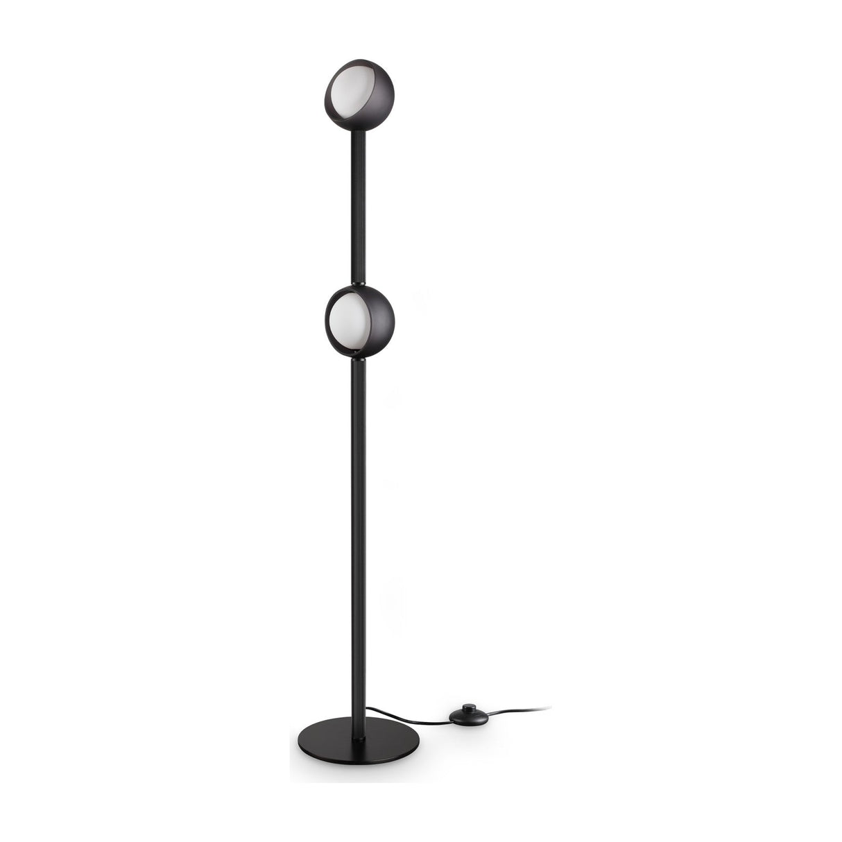 Bloom Floor Lamp - Black & Grey Glass