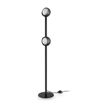 Bloom Floor Lamp - Black & Grey Glass