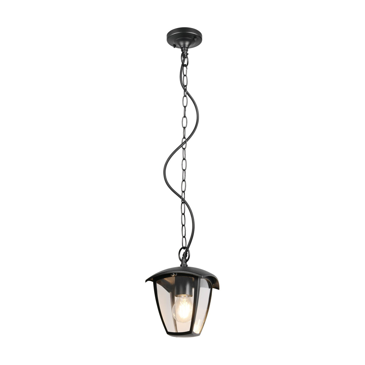 Venta Glass Pendant – Matt Black
