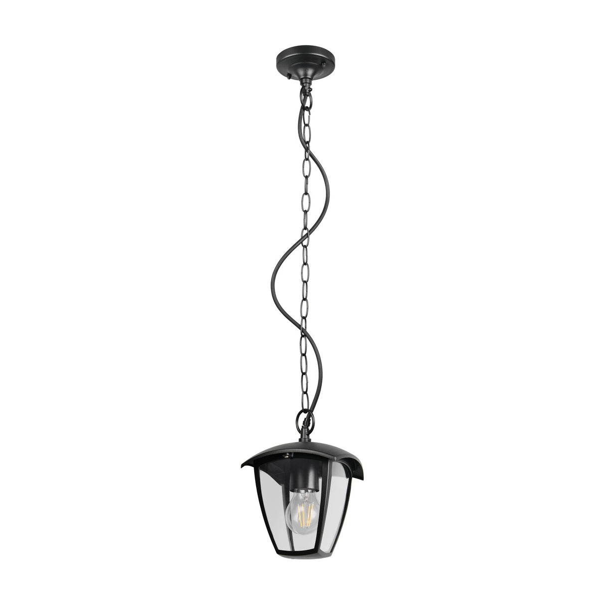 Venta Glass Pendant – Matt Black
