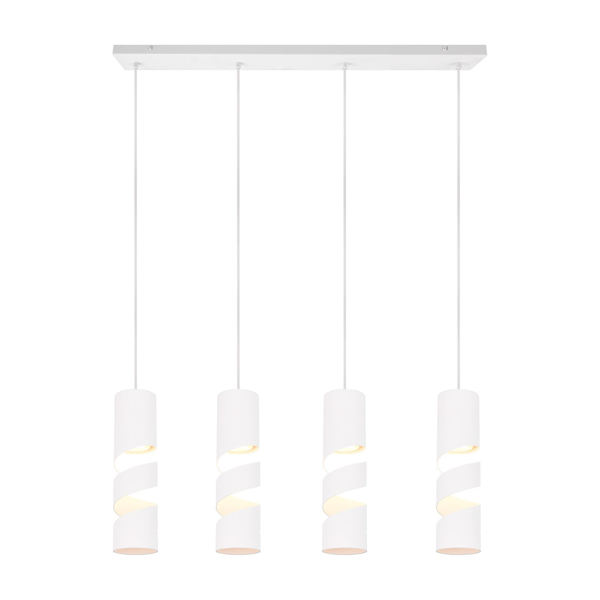 Stream 4 Light Tube Chandelier – Matt White