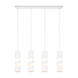 Stream 4 Light Tube Chandelier – Matt White