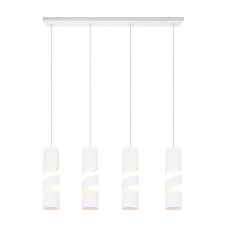Stream 4 Light Tube Chandelier – Matt White