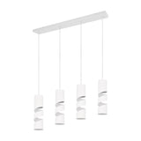 Stream 4 Light Tube Chandelier – Matt White
