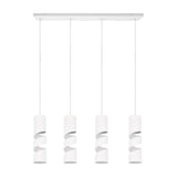 Stream 4 Light Tube Chandelier – Matt White