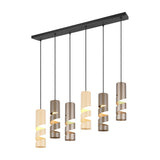 Stream 6 Light Chandelier – Multicoloured