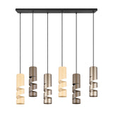 Stream 6 Light Chandelier – Multicoloured