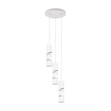 Stream 3 Light Spiral Chandelier – Matt White