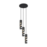 Stream 3 Light Spiral Chandelier – Matt Black