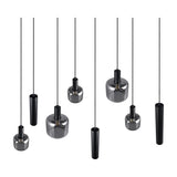 Mataro 5 Light Glass Chandelier – Matt Black