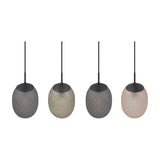 Facette 4 Light Glass Chandelier – Matt Black