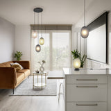Facette 3 Light Globe Chandelier – Matt Black