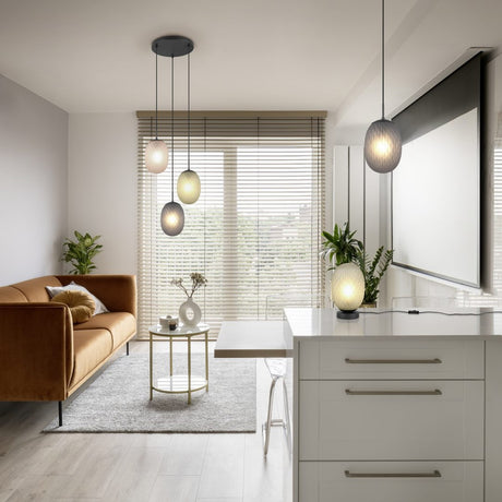 Facette 3 Light Globe Chandelier – Matt Black
