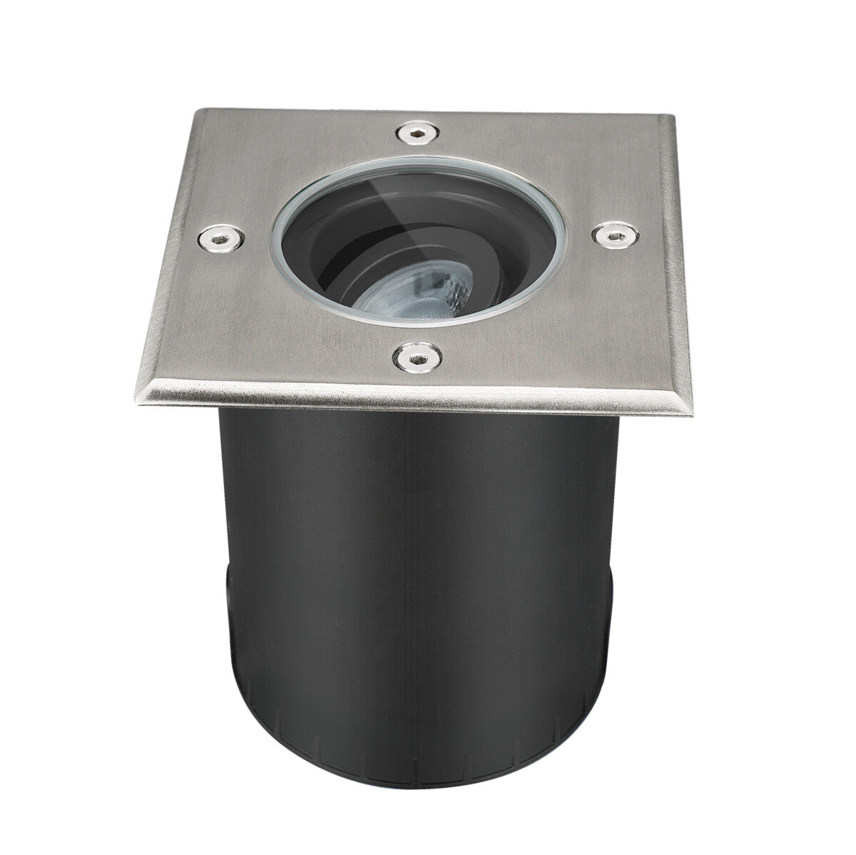 Berg 7W Wide GU10 In-Ground Uplight IP67 IK10 130x130 - Steel