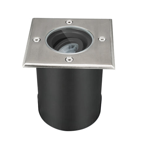 Berg 7W Wide GU10 In-Ground Uplight IP67 IK10 130x130 - Steel