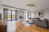 Jasmin Ø280 20W Round E27 Ceiling Light G/O - Golden Oak