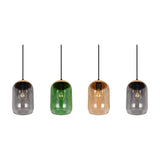 Cork 4 Light Glass Chandelier – Matt Black