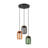 Cork 3 Light Glass Chandelier – Multicoloured