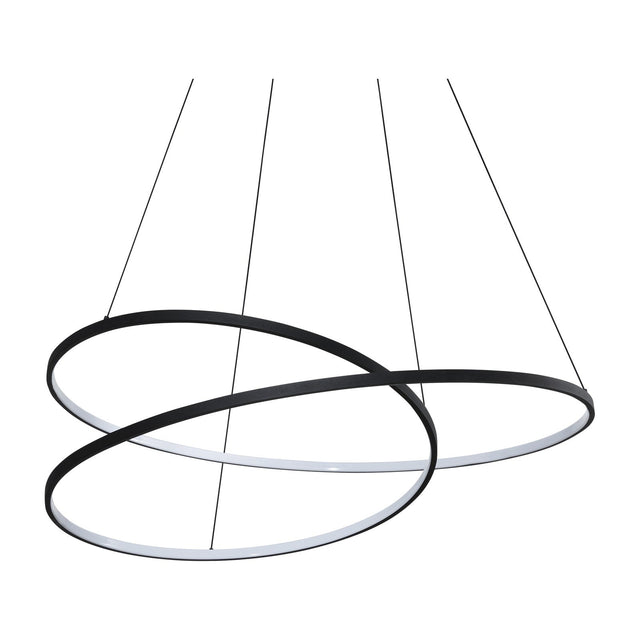 Oz Round Pendant Light 1000mm 3000K - Black
