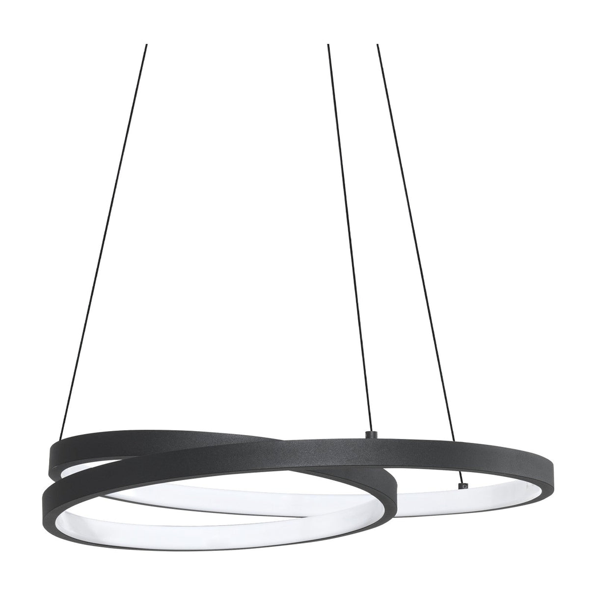 Oz Round Pendant Light 400mm 3000K - Black