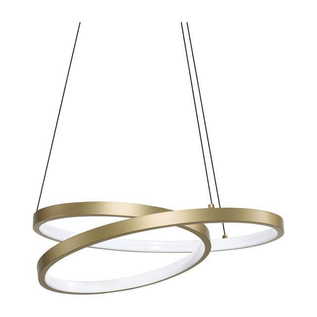 Oz Round Pendant Light 400mm 3000K - Brass