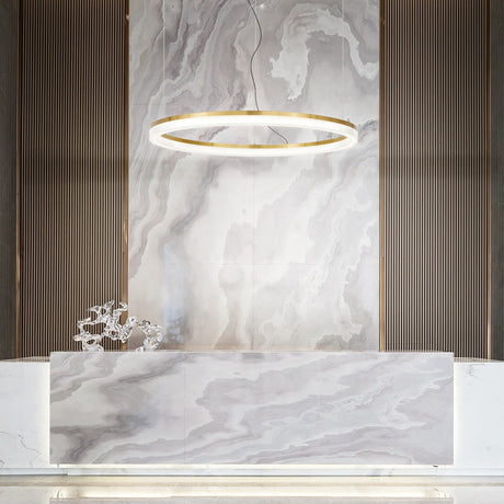 Crown Pendant Light 800mm - Black in situ