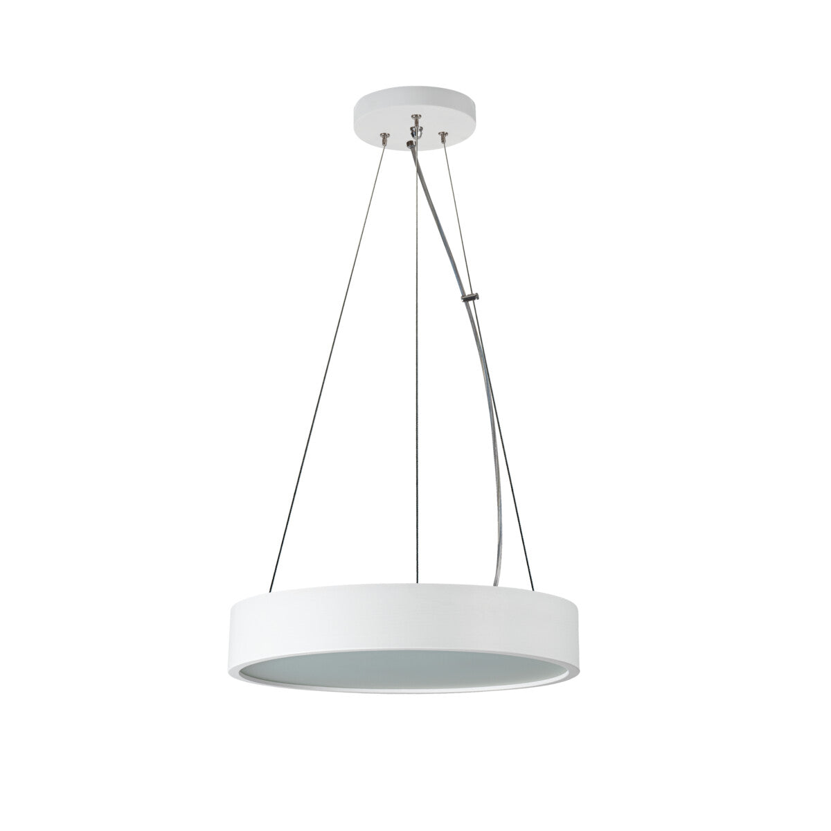 Jasmin W/M 370 2x20W E27 Round Wood Pendant - Matte White